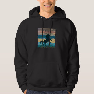 Assateague Island MD Wild Horses Nautical Coastal  Hoodie