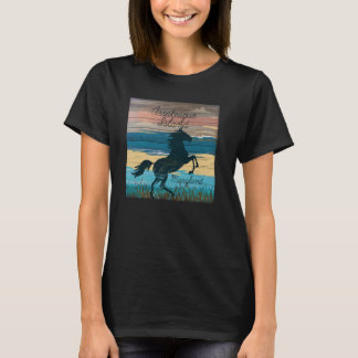 Assateague Island MD Wild Horses Nautical Coastal  T-Shirt