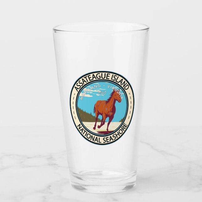 Assateague Island National Seashore Badge Glass (Front)