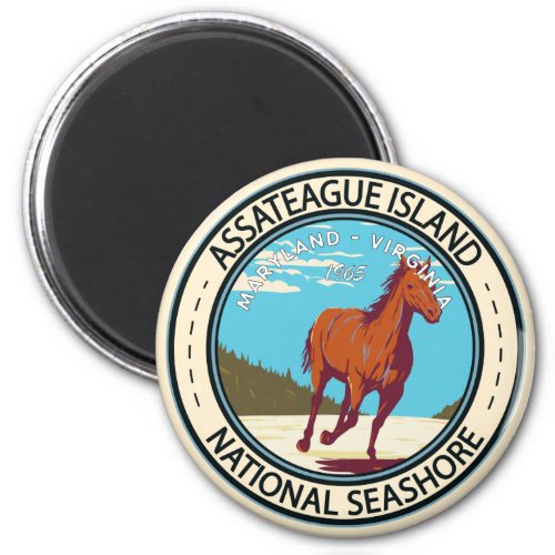 Assateague Island National Seashore Badge  Magnet