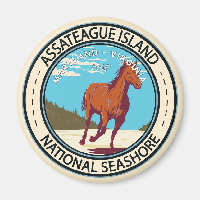 Assateague Island National Seashore Badge  Magnet (Front)