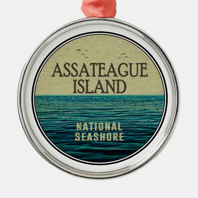 Assateague Island National Seashore Ocean Birds Metal Ornament (Front)