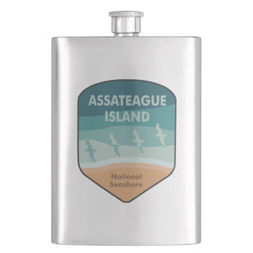 Assateague Island National Seashore Seagulls Flask