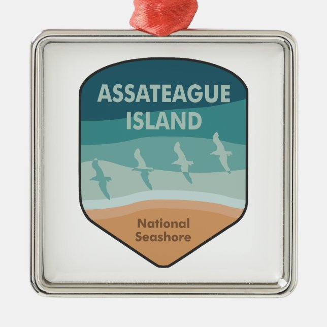 Assateague Island National Seashore Seagulls Metal Ornament (Front)