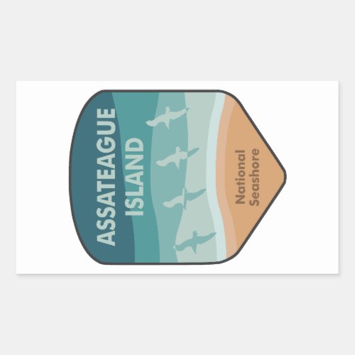 Assateague Island National Seashore Seagulls Rectangular Sticker