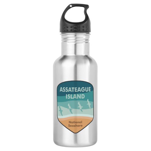 Assateague Island National Seashore Seagulls Stainless Steel Water Bottle