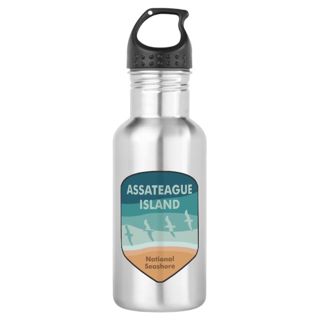Assateague Island National Seashore Seagulls Stainless Steel Water Bottle (Front)