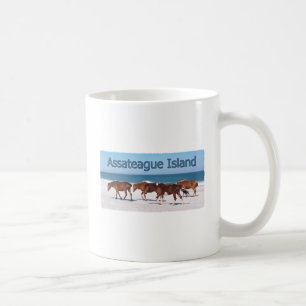 Assateague Island (ponies on beach logo) Coffee Mug