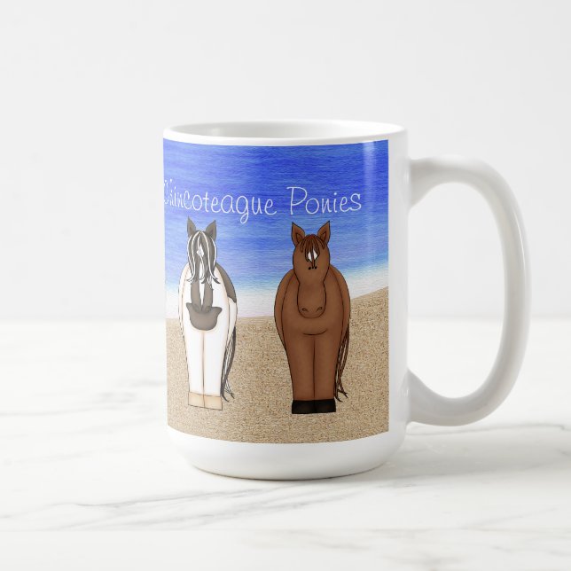 Assateague Island VA Chincoteague Ponies Horse Mug (Right)