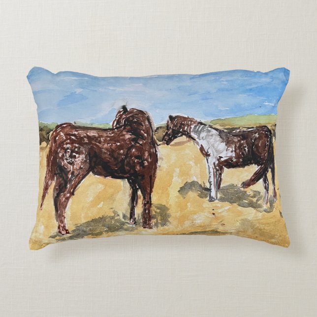 Assateague Ponies Accent Pillow (Front)