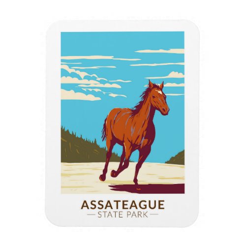 Assateague State Park Maryland Badge  Magnet