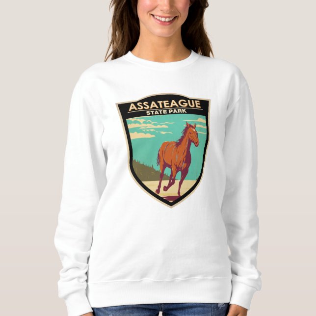 Assateague State Park Maryland Badge Sweatshirt (Front)