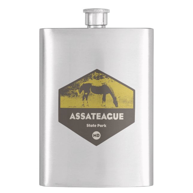 Assateague State Park Maryland Flask (Front)