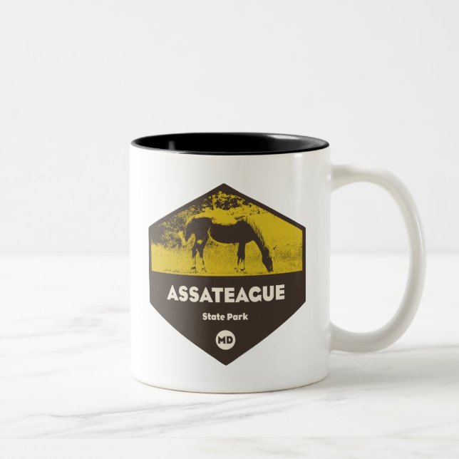Assateague State Park Maryland Two-Tone Coffee Mug (Right)