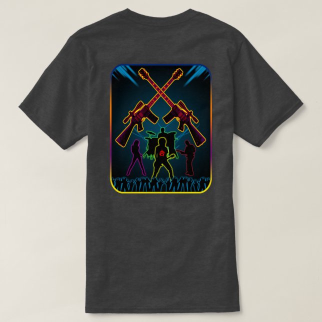 Assault Guitar Blacklight T-Shirt (Design Back)