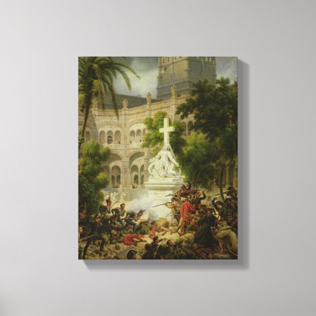 Assault on Monastery of San Engracio in Canvas Print (Front)