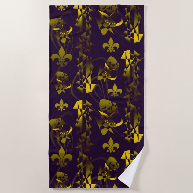 Assault on the Medieval Castle 1 Beach Towel (Front)