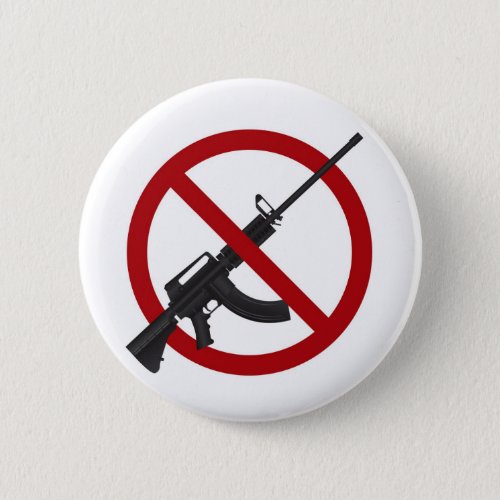 Assault Rifle AR15 Gun Ban Symbol Button