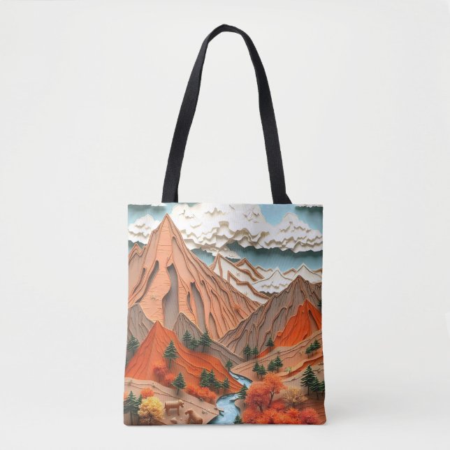 Assemblage 03: Orange Mountains Tote Bag (Front)