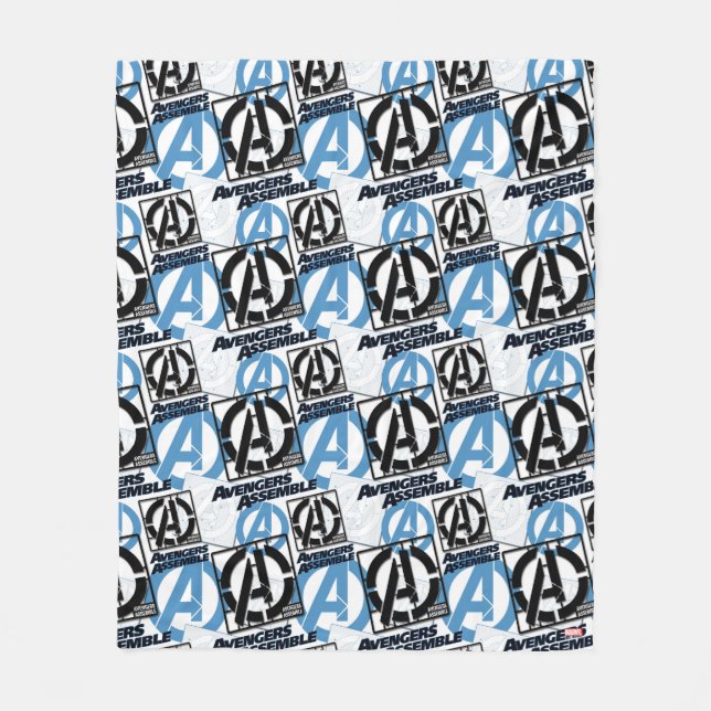 Assemble Pattern Fleece Blanket (Front)