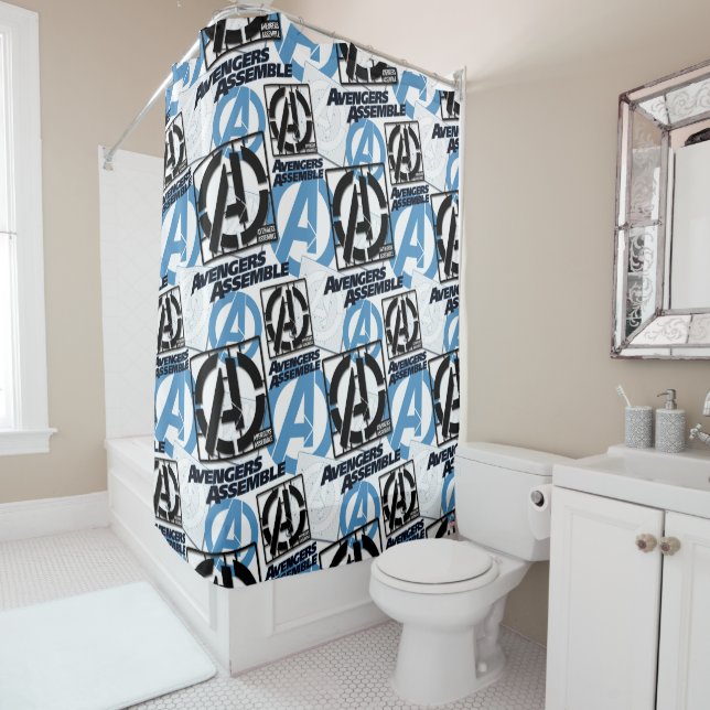 Assemble Pattern Shower Curtain (In Situ)