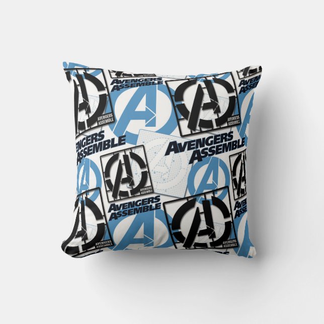 Assemble Pattern Throw Pillow (Front)