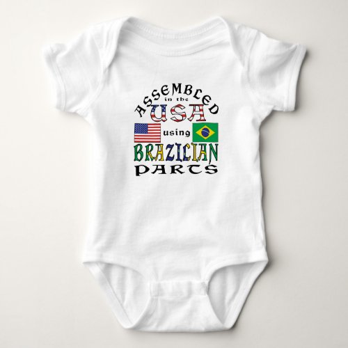 Assembled in USA Using Brazilian Parts Baby Bodysuit