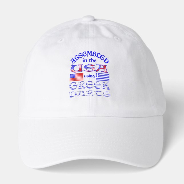 Assembled in USA Using Greek Parts Dad Hat (Front)