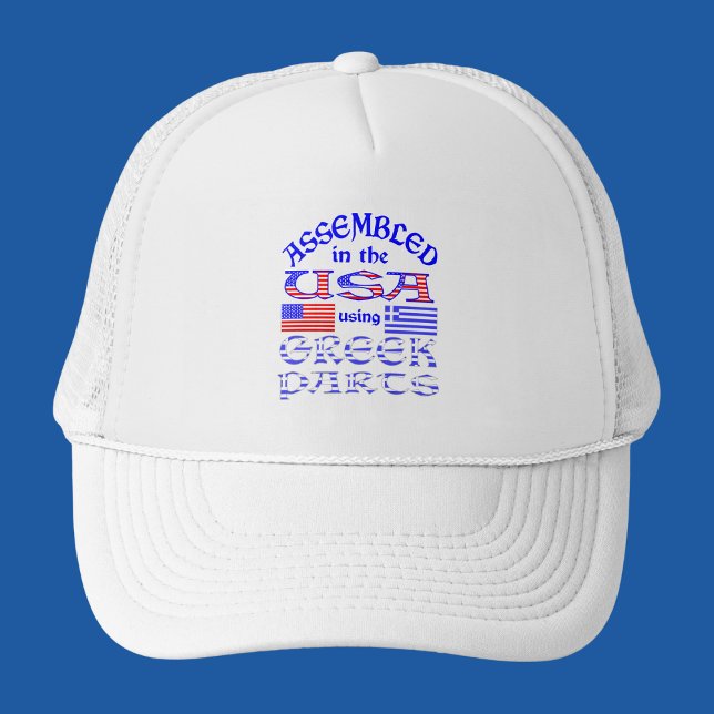 Assembled in USA Using Greek Parts Trucker Hat (Creator Uploaded)