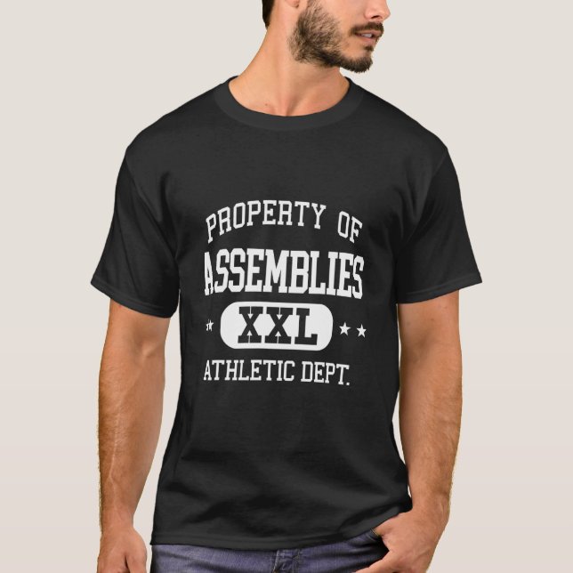 Assemblies Retro Athletic Property Dept T-Shirt (Front)