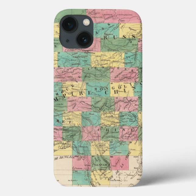 Assembly Map of Asia Case-Mate iPhone Case (Back)