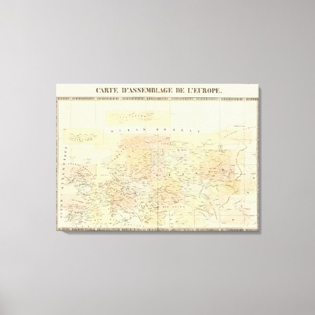 Assembly Map of Europe Canvas Print (Front)