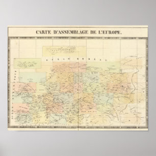 Assembly Map of Europe Poster