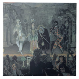 Assembly of Free Masons before the Initiation of a Ceramic Tile