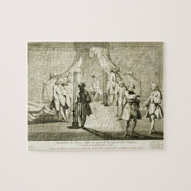 Assembly of Free Masons for the Initiation of a Ma Jigsaw Puzzle (Horizontal)