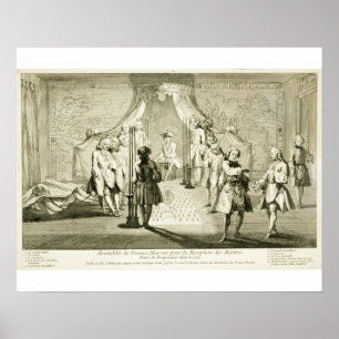 Assembly of Free Masons for the Initiation of a Ma Poster