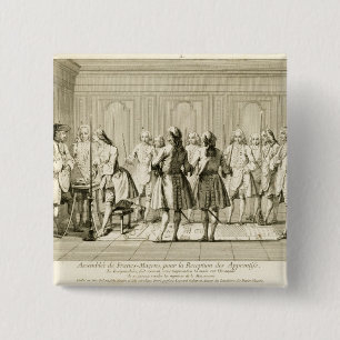 Assembly of Free Masons to Initiate an Apprentice, Pinback Button