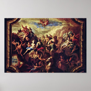 Assembly Of The Gods On Mount Olympus Poster