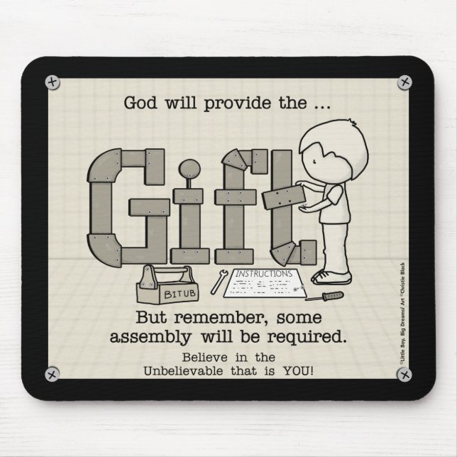 Assembly Required Mouse Pad (Front)