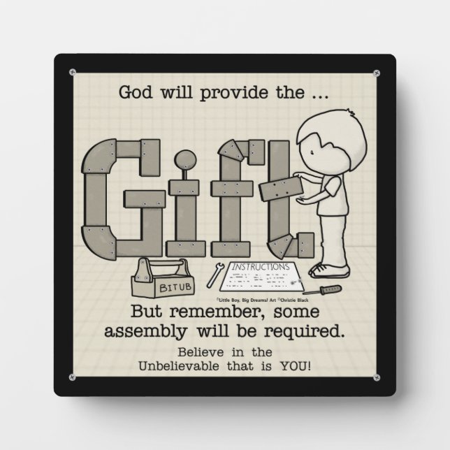 Assembly Required Plaque (Front)