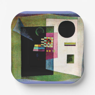 Asserting, abstract painting by Kandinsky, Paper Plates