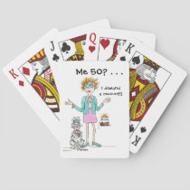 Assertive Woman Demands a 50 yr Recount cartoon  Poker Cards