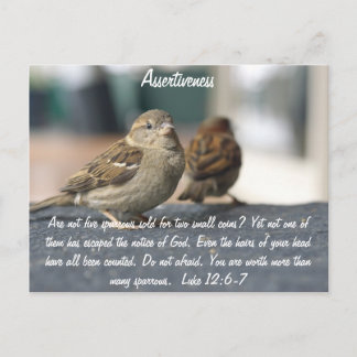 Assertiveness Postcard - Sparrows Quote