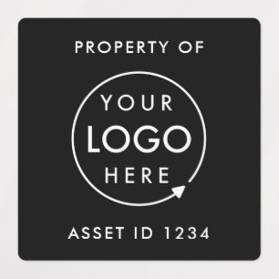 Asset ID Logo   Property of Company Business Black Labels