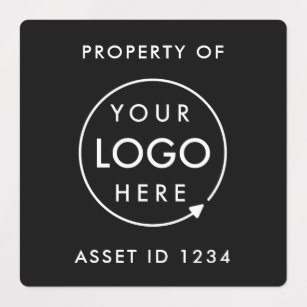 Asset ID Logo   Property of Company Business Black Labels