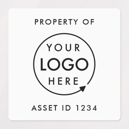 Asset ID Logo  Property of Company Business Labels