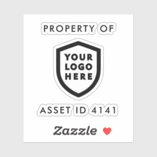 Asset ID Logo Property of Company Business Sticker