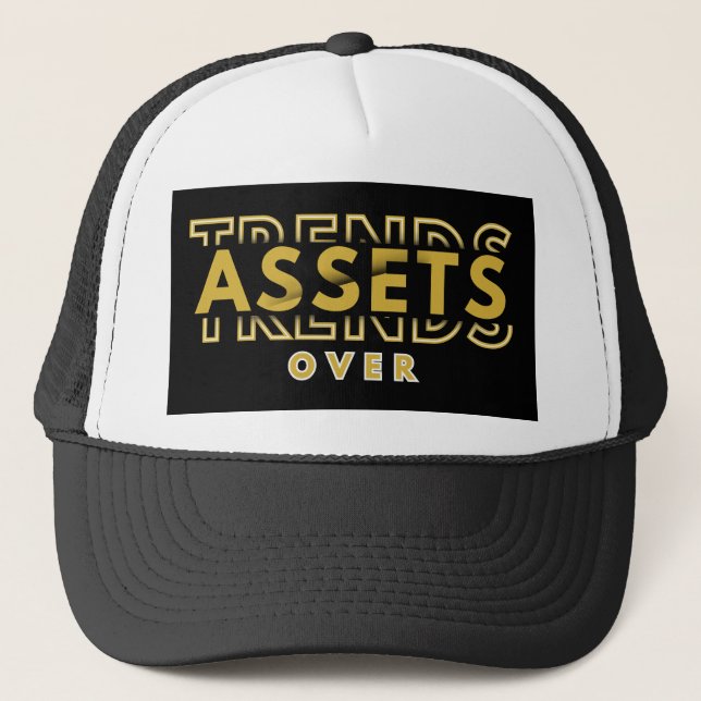 Assets Over Trends™ Mindset on Display Own More Trucker Hat (Front)