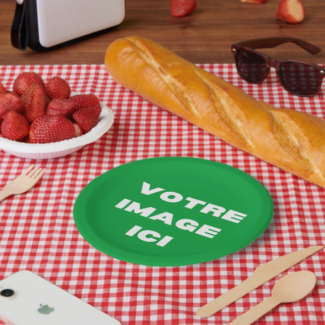 Assiette jetable - Votre image ici - personnalisée Paper Plates (Picnic)