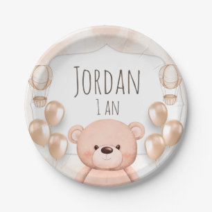 Assiettes En Carton Baby shower Teddy bear ours Paper Plates